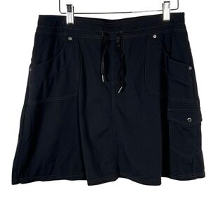 KUHL Outdoor Black Skort Built-in Shorts Cargo Pockets Hiking Activewear Medium